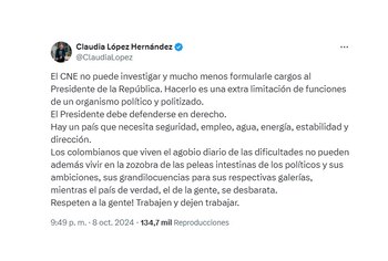 Trino de Claudia López en