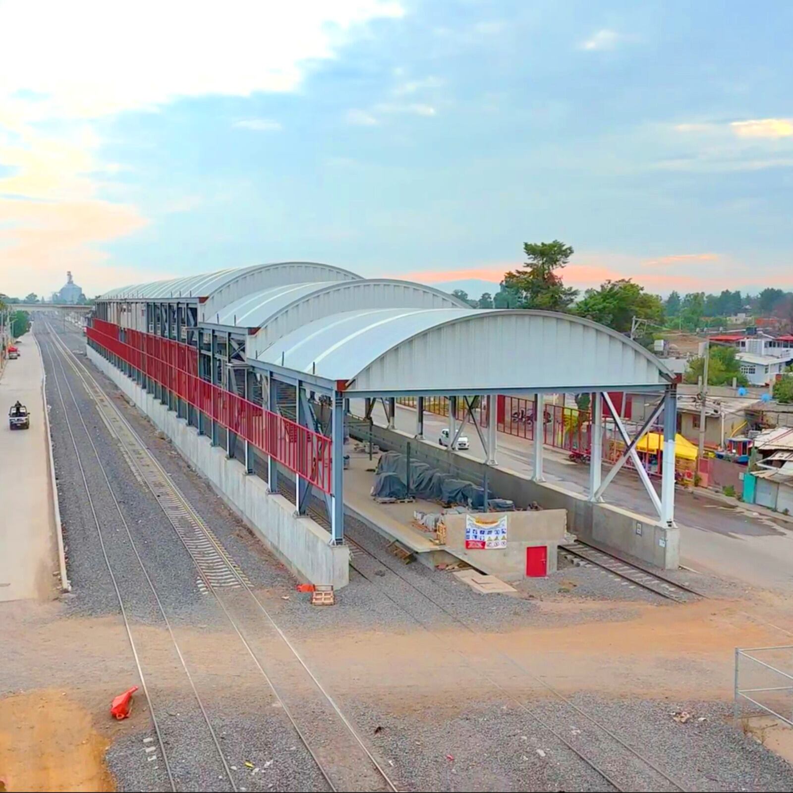 Así luce la estación Teyahualco del Tren Suburbano - AIFA (Cortesía X/ @SntVTC)