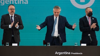 Alberto Fernández juntos a Martín