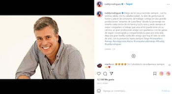 Ruddy Rodríguez lamenta la muerte