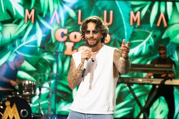 Maluma durante su paso por