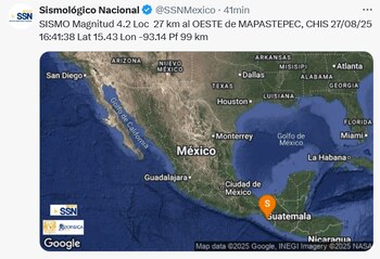 Sismo de magnitud 4.2 en
