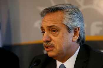 El presidente argentino Alberto Fernández