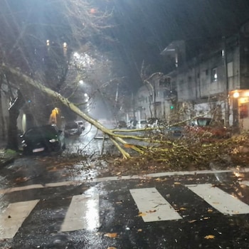 Así quedó el centro de Campana tras el temporal (Facebook: infozc)