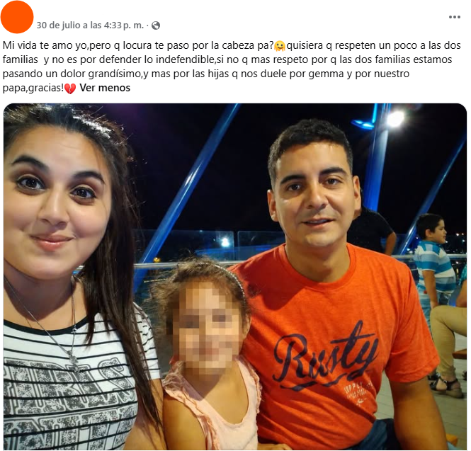 La hija del acusado pidió respeto por ambas familias afectadas por el hecho