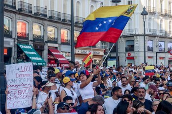En España venezolanos marcharon contra