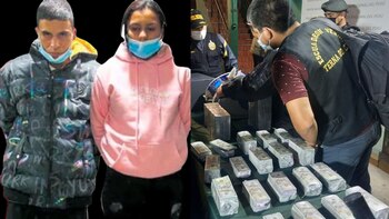 Pareja de extranjeros cae con