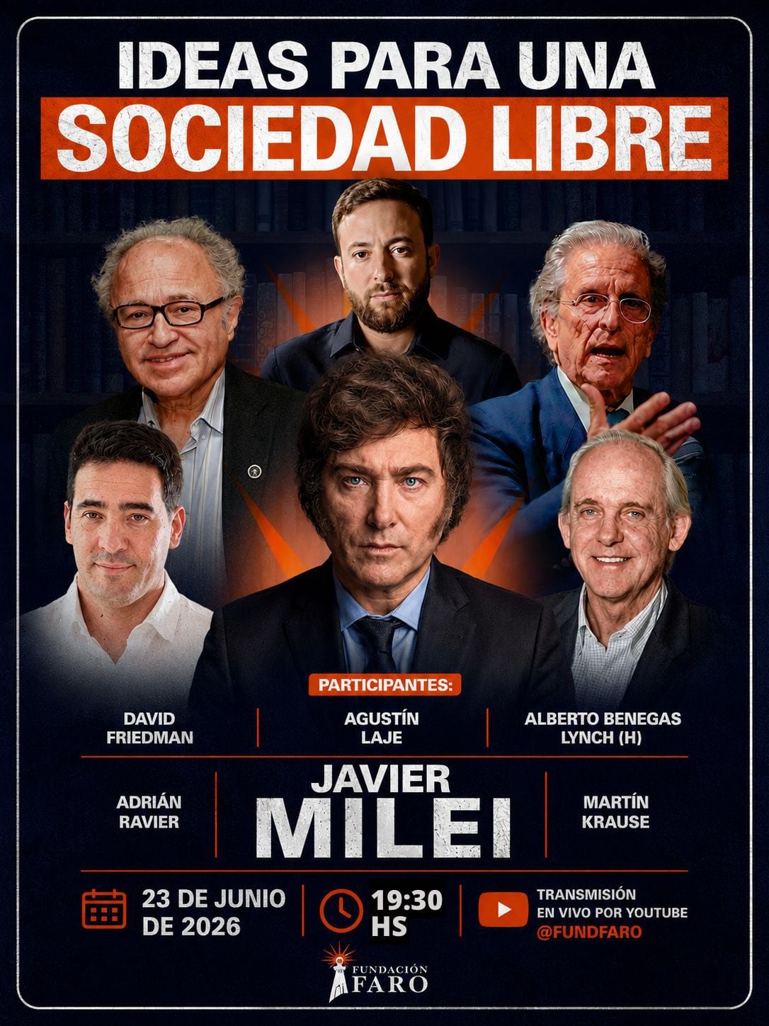 El presidente Javier Milei participará del Evento de la Fundación Faro