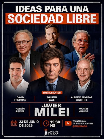 El presidente Javier Milei participará del Evento de la Fundación Faro