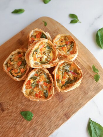 La receta de canastitas primavera