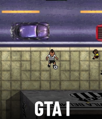 Neymar dentro del primera GTA que salió al mercado. (Cazetv)