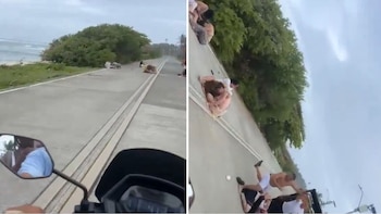 Fuerte pelea entre turistas durante un tour en carrito playero por San Andrés, quedó captado en video