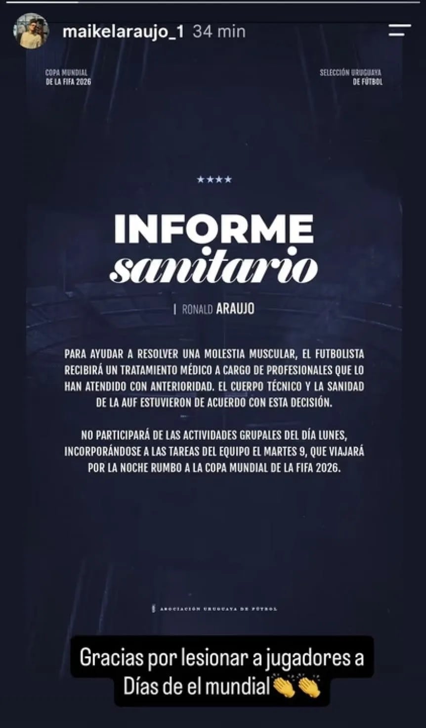 La historia de Instagram de Maikel Araujo
