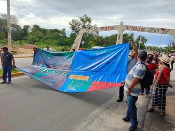 Los pobladores viajaron desde Guerrero