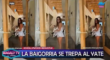 Alejandra Baigorria, Onelia Molina e Mario Irivarren seguem direções diferentes após a premiação, disse Magaly. Captação: Magaly TV La Firme.