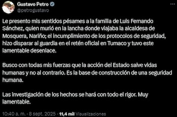 Pronunciamiento de Gustavo Petro ante