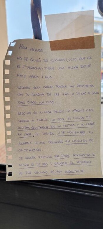 Mensaje encontrado en una comunidad