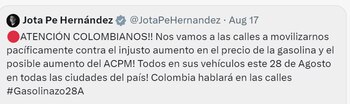 Invitación de Jota Pe Hernández.