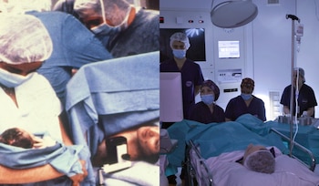 A la izquierda, el nacimiento