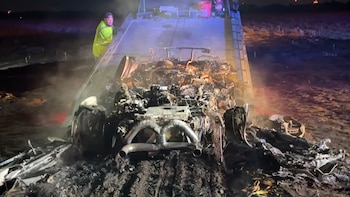 Así quedó la Ferrari del