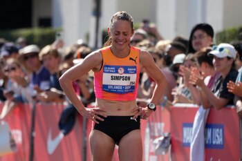 Jenny Simpson compitió en tres Juegos Olímpicos y ganó la medalla de bronce en los 1.500 metros de Río 2016 (REUTERS)