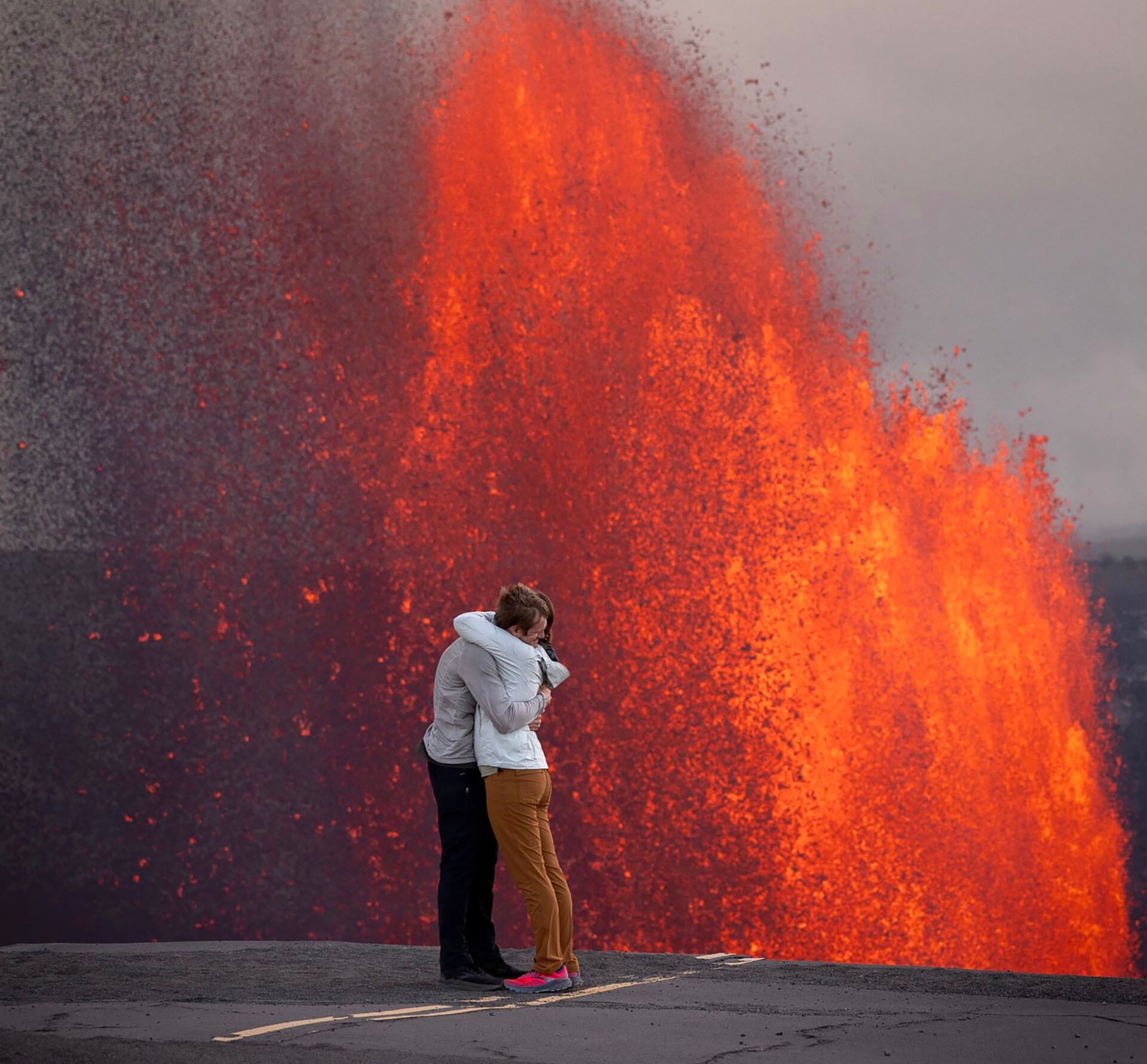 Marcus Hustedde combinó el amor hacia su novia con su amor por la meteorología para hacer esto (@mountainmarkphotography)