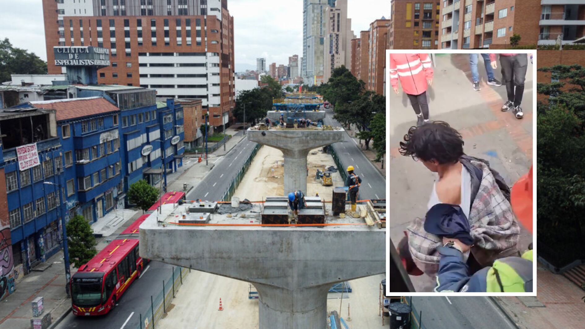 El caso se presentó en la troncal Caracas de Transmilenio, mismo corredor vial por el que se adelantan las obras de la primera línea del Metro de Bogotá - crédito Santiago Arias / Colprensa