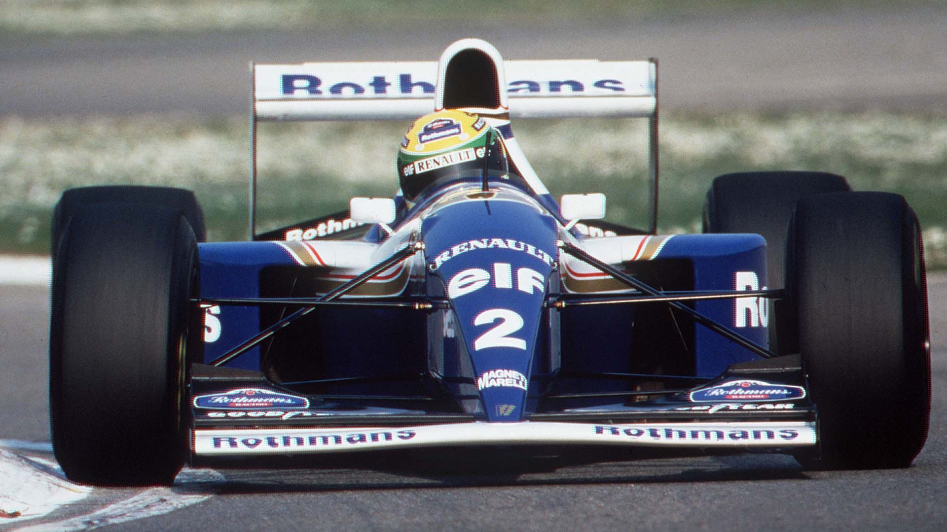 Senna durante el GP de San Marino de 1994 a bordo del Williams