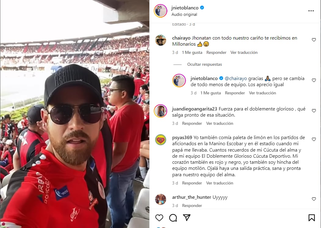 crédito @jnietoblanco/Instagram
