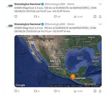 sismo hoy 28 agosto mexico