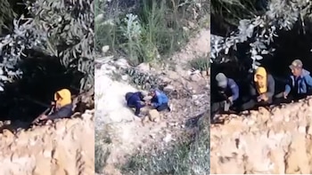 Delincuentes armados con armas de