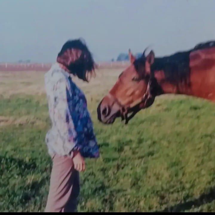 María Inés Daverio, embarazada de Matías, en una foto tomada poco antes de su nacimiento.