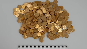 Encontraron una lata oxidada en un bosque de República Checa: contenía casi 600 monedas de oro