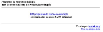 Test de vocabulario en inglés
