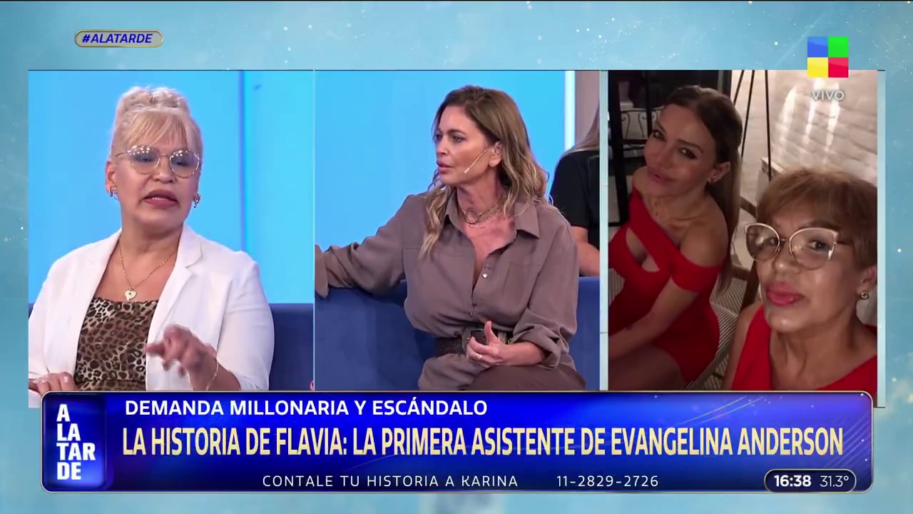 Flavia Martínez afirma que trabajó durante más de 20 años para Evangelina Anderson. La exparticipante de MasterChef Celebrity la desmintió y asegura que era su amiga