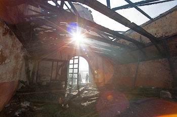 Vista de los daños en