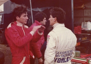 Ayrton Senna y Enrique Mansilla