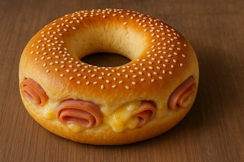 Rosca casera de jamón y queso - VisualesIA