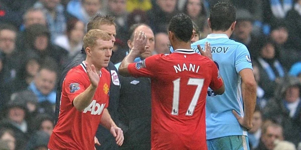 A los 59 minutos de juego, Paul Scholes sustituyó a Nani para volver definitivamente de su retiro (Martin Rickett/PA)