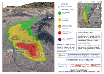 El Senamhi advirtió que los
