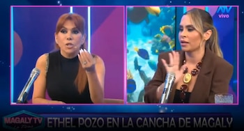 Ethel Pozo admite posible error con Janet Barboza tras fuerte reclamo de Magaly Medina. Captura: Magaly TV La Firme.