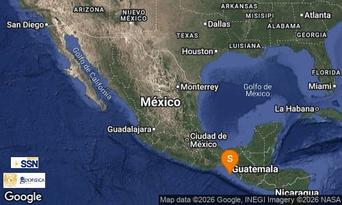 El Servicio Sismológico Nacional reportó un temblor cerca de Pijijiapan, Chiapas.
Crédito: X/ @SSNMexico
