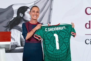 Sheinbaum festeja triunfo de la Selección Mexicana ante Corea del Sur. (Foto: Presidencia)