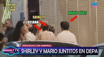 Magaly Medina no cree en la explicación de Mario Hart tras ser captado con Shirley Arica de madrugada. Captura: Magaly TV La Firme.