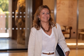 15/09/2026 La presidenta de Confebask, Tamara Yagüe, a su llegada para reunirse con el lehendakari, Imanol Pradales, durante una reunión, en la Lehendakaritza, a 15 de septiembre de 2026, en Vitoria, Álava, País Vasco (España). El encuentro tiene lugar con el objetivo de fomentar el diálogo, buscar acuerdos amplios y tratar asuntos clave como la economía, el empleo y los retos de futuro de las empresas vascas.
POLITICA
Iñaki Berasaluce - Europa Press