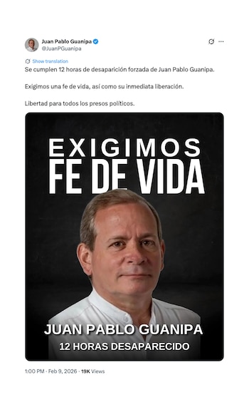 El mensaje publicado en la