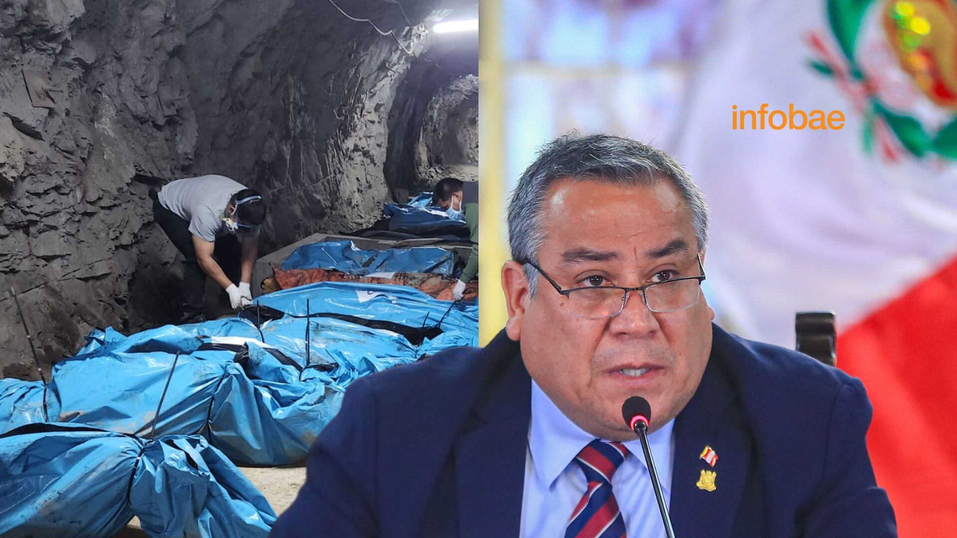 Premier anuncia captura de hombre vinculado a masacre de Pataz. | Fotocomposición: Infobae Perú (Camila Calderón)