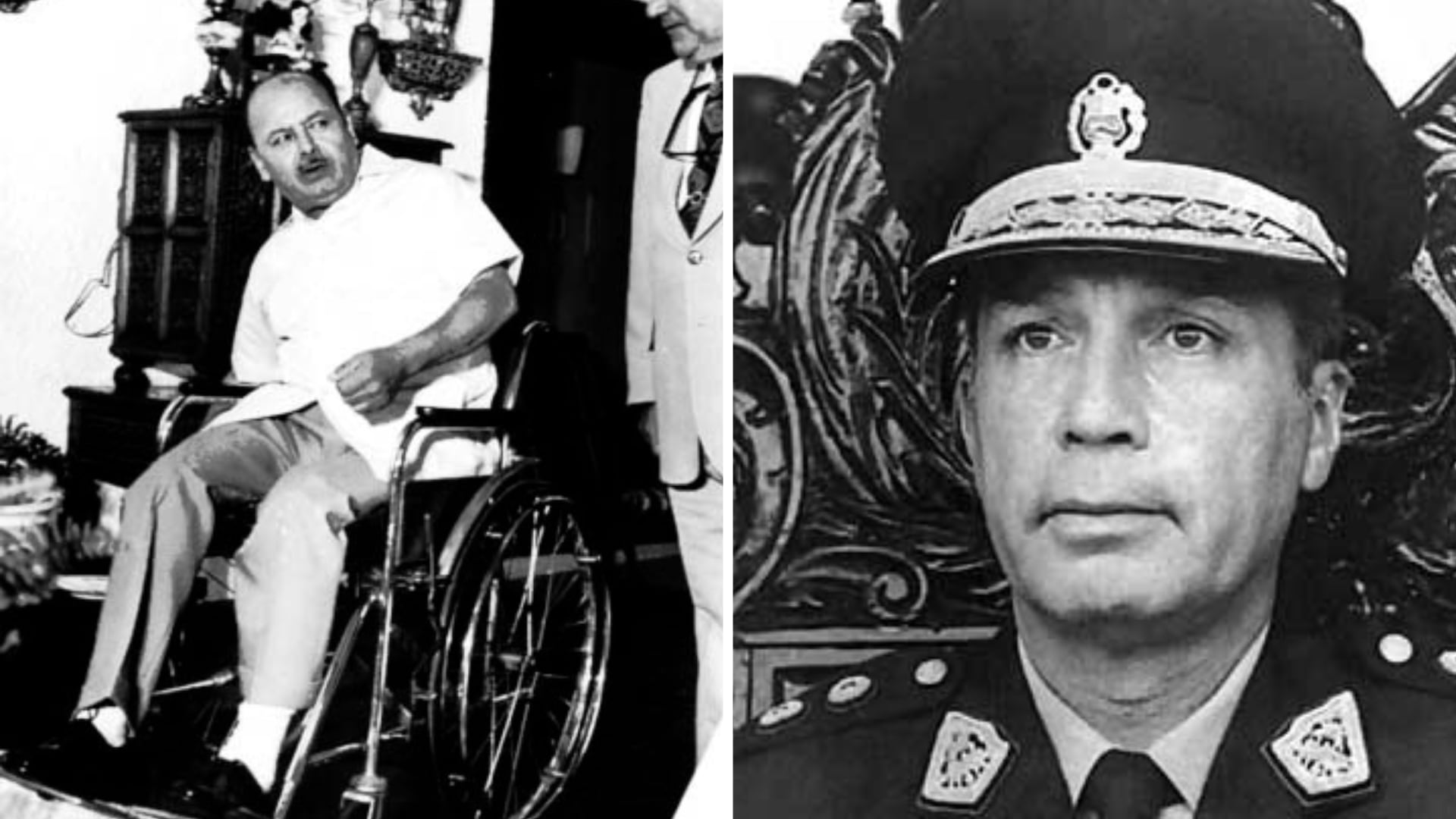 El deterioro de la salud del dictador Velasco (derecha) y el golpe de estado de Francisco Morales Bermúdez (derecha), habrían sido algunas de las razones por las que una invasión a Chile no se dio. (CLÍO / Biografías y vidas.com)