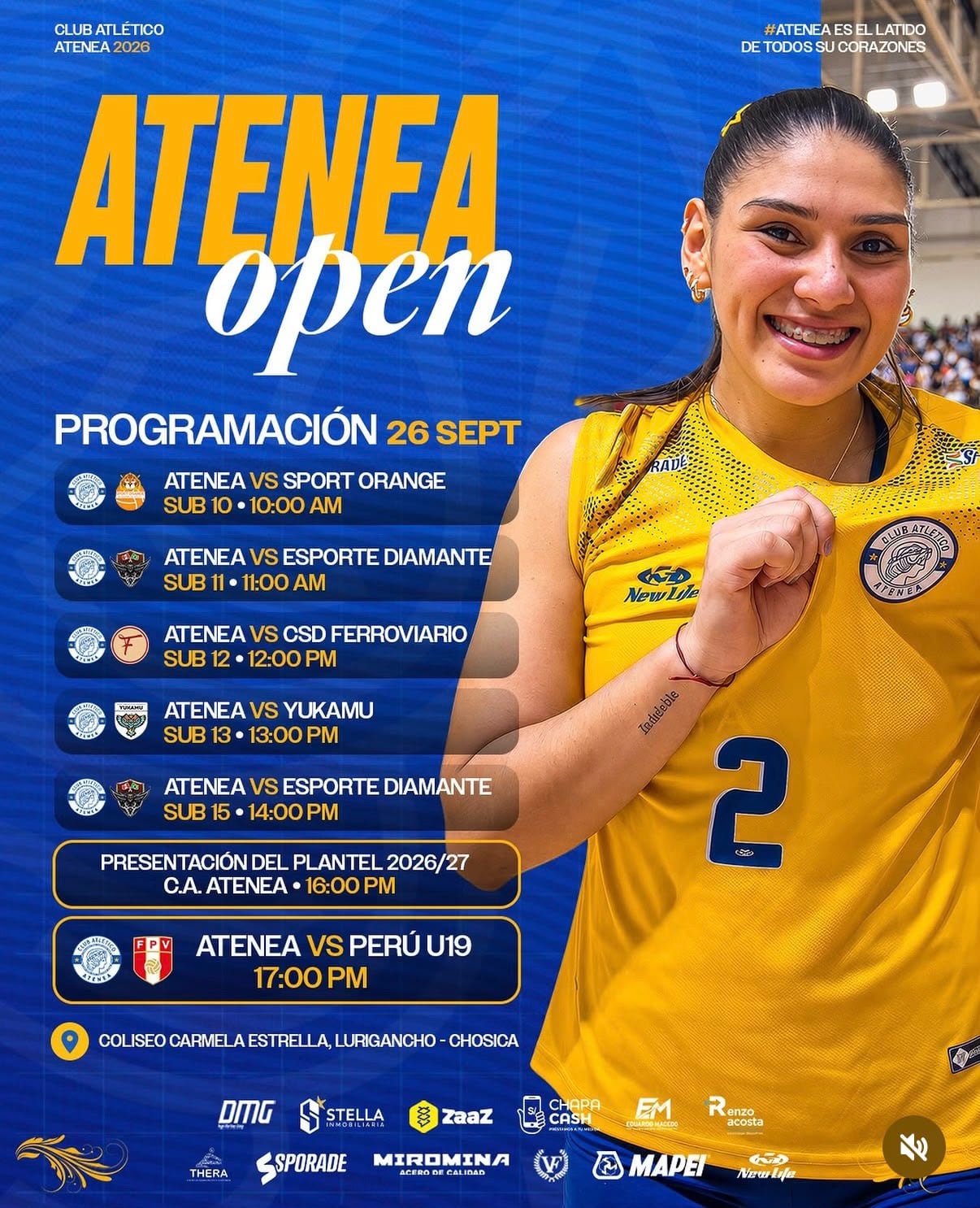 Atenea Open se realizará en Chosica y tendrá la participación de la selección peruana sub 19.