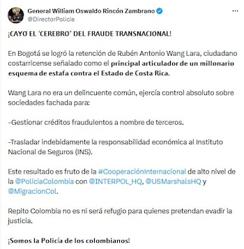 Director de la Policía sobre